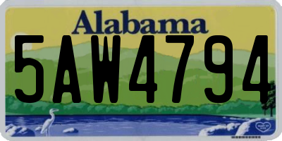 AL license plate 5AW4794