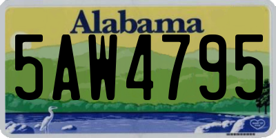 AL license plate 5AW4795