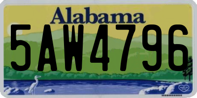 AL license plate 5AW4796