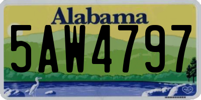 AL license plate 5AW4797