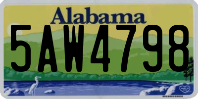 AL license plate 5AW4798