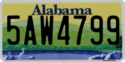 AL license plate 5AW4799