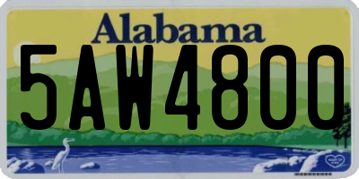 AL license plate 5AW4800