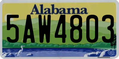 AL license plate 5AW4803