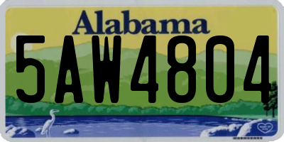 AL license plate 5AW4804
