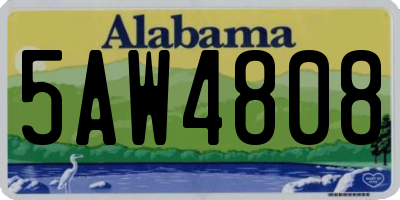 AL license plate 5AW4808