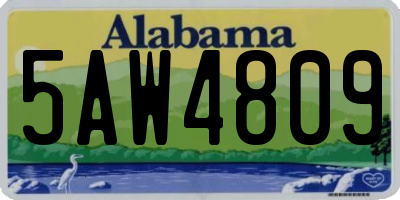 AL license plate 5AW4809