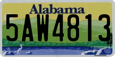 AL license plate 5AW4813