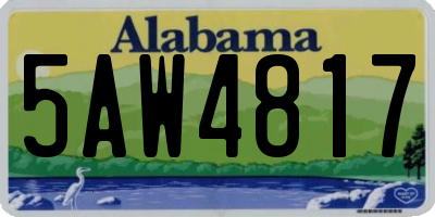AL license plate 5AW4817