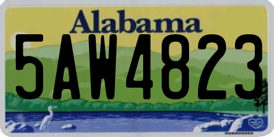 AL license plate 5AW4823