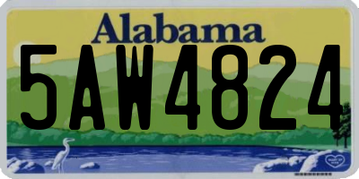AL license plate 5AW4824