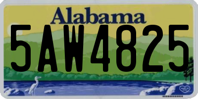AL license plate 5AW4825