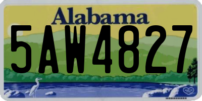 AL license plate 5AW4827