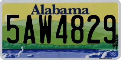 AL license plate 5AW4829