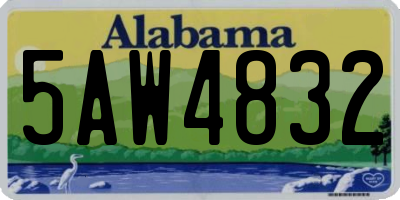 AL license plate 5AW4832