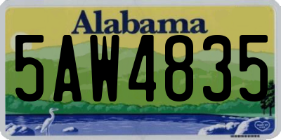 AL license plate 5AW4835