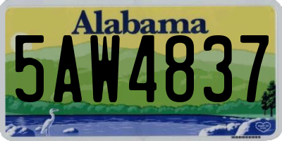 AL license plate 5AW4837