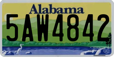AL license plate 5AW4842