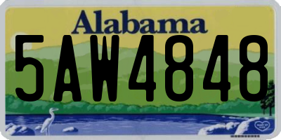 AL license plate 5AW4848