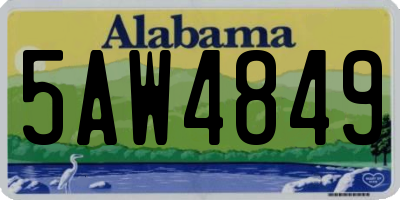 AL license plate 5AW4849