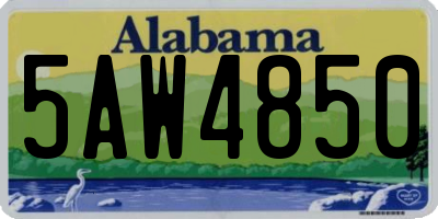 AL license plate 5AW4850
