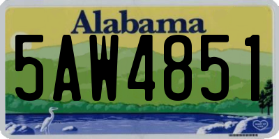 AL license plate 5AW4851