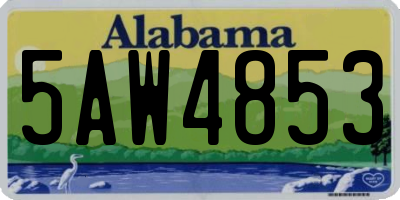 AL license plate 5AW4853