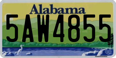 AL license plate 5AW4855