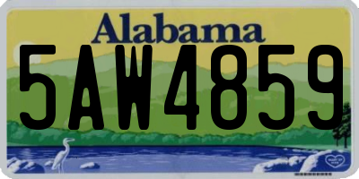 AL license plate 5AW4859