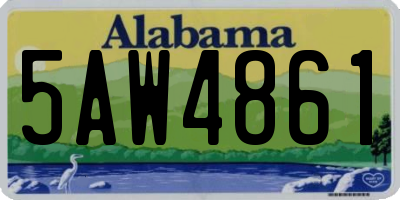 AL license plate 5AW4861