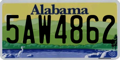 AL license plate 5AW4862