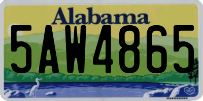 AL license plate 5AW4865