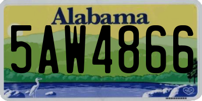 AL license plate 5AW4866