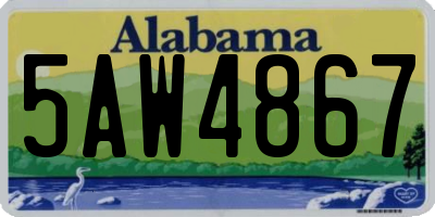 AL license plate 5AW4867