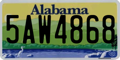 AL license plate 5AW4868