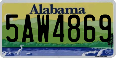 AL license plate 5AW4869