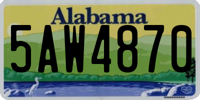 AL license plate 5AW4870