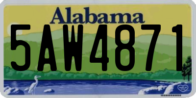 AL license plate 5AW4871