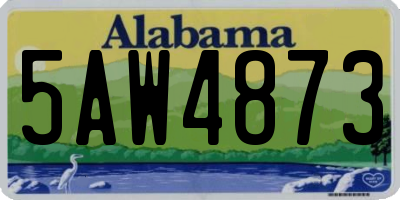 AL license plate 5AW4873