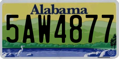 AL license plate 5AW4877