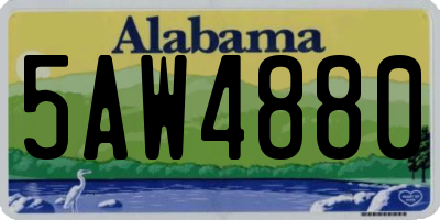 AL license plate 5AW4880
