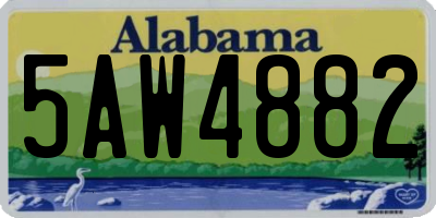 AL license plate 5AW4882