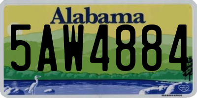 AL license plate 5AW4884