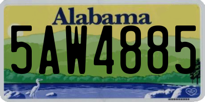 AL license plate 5AW4885