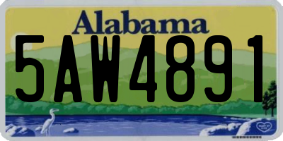 AL license plate 5AW4891
