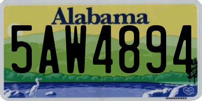 AL license plate 5AW4894