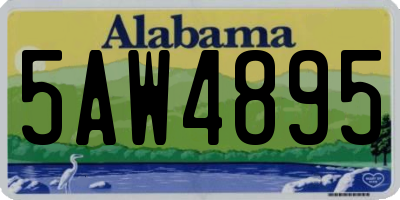 AL license plate 5AW4895