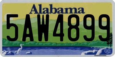 AL license plate 5AW4899
