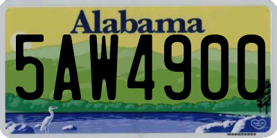 AL license plate 5AW4900