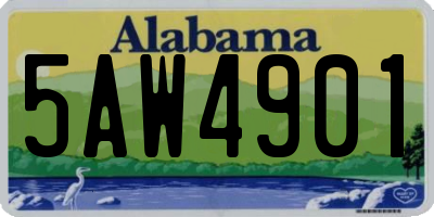 AL license plate 5AW4901